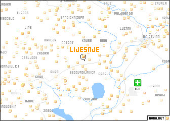 map of Liješnje