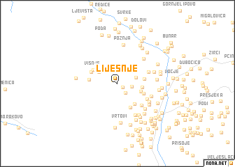 map of Liješnje