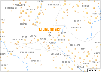 map of Lijeva Reka