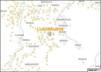 map of Lijeva Rijeka