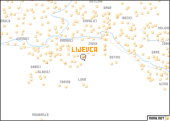 map of Lijevča