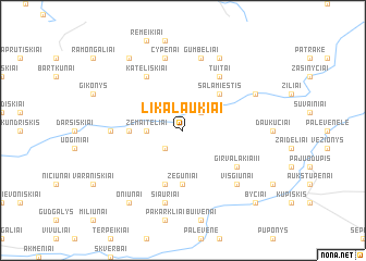 map of Likalaukiai