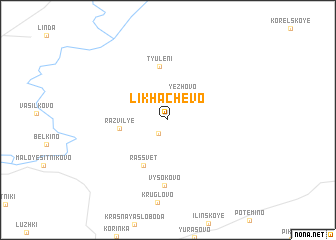 map of Likhachëvo