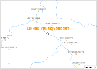 map of Likhodiyevskiy Pogost