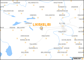 map of Likiškėliai