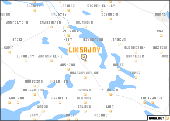 map of Liksajny