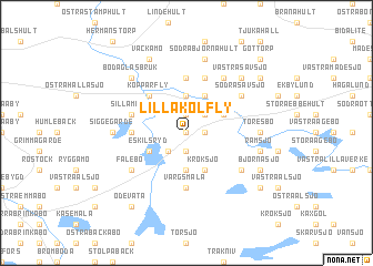 map of Lilla Kolfly