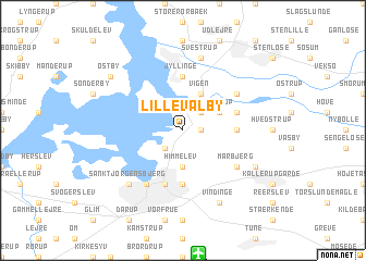 map of Lille Valby