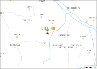 map of Lillian