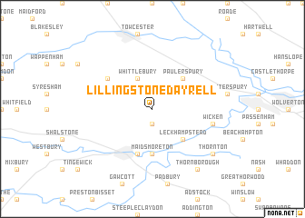 map of Lillingstone Dayrell