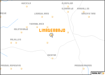 map of Lima de Abajo