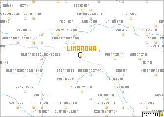 map of Limanowa