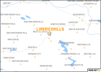 map of Limerick Mills