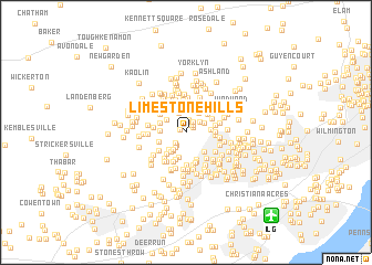 map of Limestone Hills