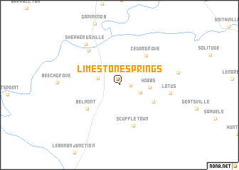 map of Limestone Springs