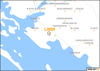 map of Limón