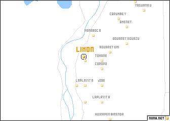 map of Limón