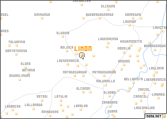 map of Limón