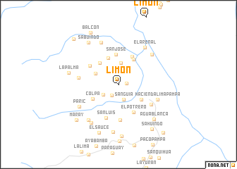 map of Limón