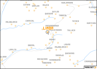 map of Limón