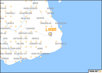 map of Limón