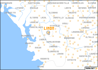 map of Limón