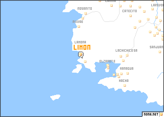 map of Limón