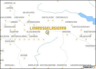 map of Linares de la Sierra