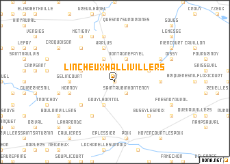 map of Lincheux-Hallivillers