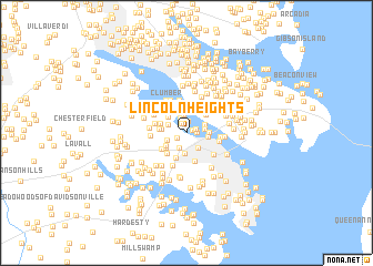 map of Lincoln Heights