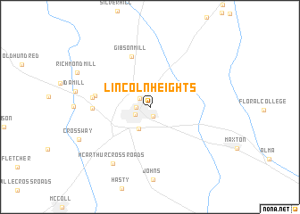 map of Lincoln Heights