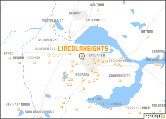 map of Lincoln Heights