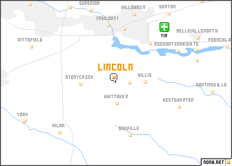 map of Lincoln