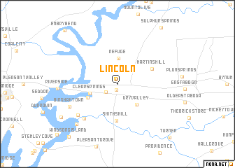 map of Lincoln