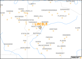 map of Lincoln