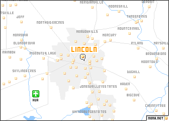 map of Lincoln