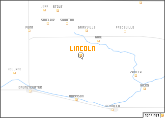 map of Lincoln