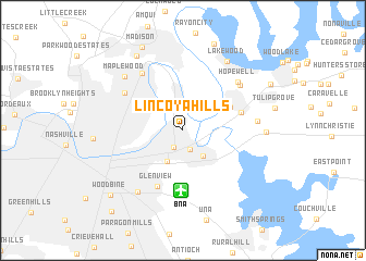 map of Lincoya Hills