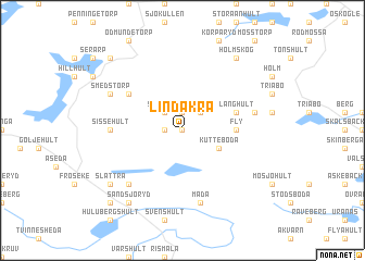 map of Lindåkra