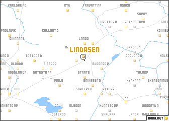 map of Lindåsen