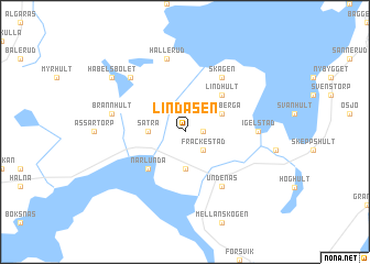 map of Lindåsen