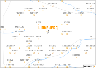 map of Lindbjerg