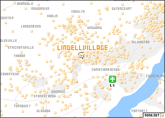 map of Lindell Village