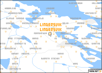 map of Lindersvik