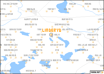 map of Linderyd