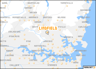 map of Lindfield