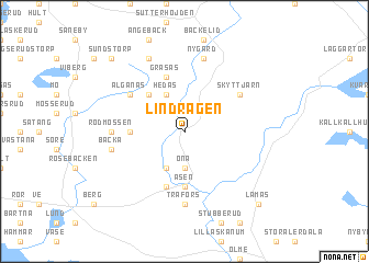 map of Lindrågen