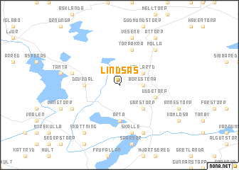 map of Lindsås