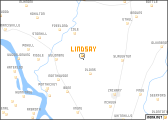 map of Lindsay