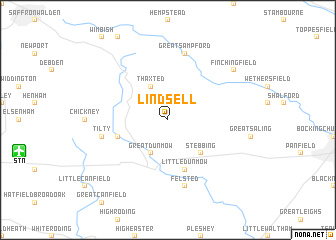 map of Lindsell